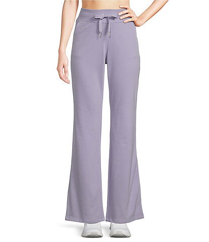 Calvin Klein Performance High Waisted Full Length Coordinating Eco Terry Flared Pants