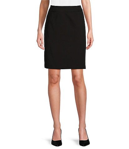 Calvin Klein Petite Size High Rise Luxe Stretch Pencil Skirt