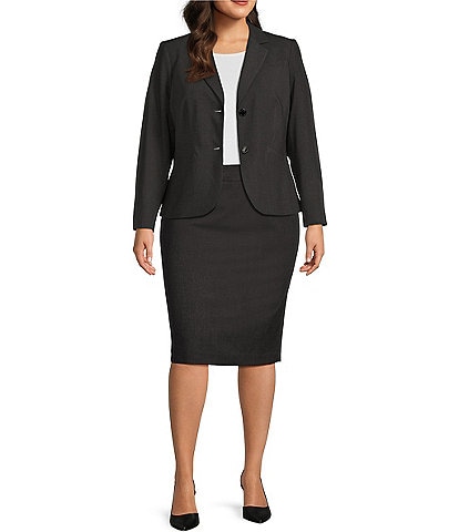 Calvin Klein Plus Size 2-Button Jacket & Pencil Skirt