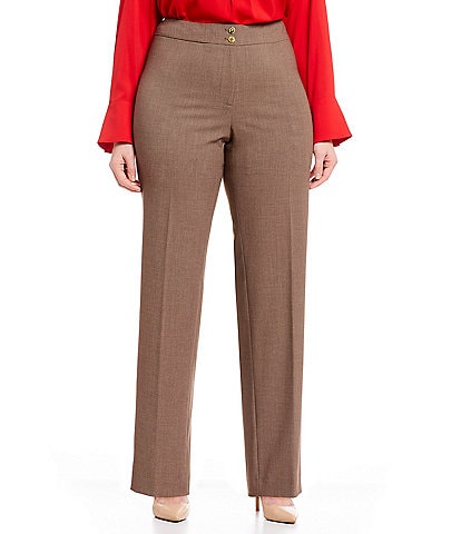 Viviana Womens Plus Size Elastic Waist PullOn Shaped Fit Dress Pants with  Pockets  Navy  16W  Walmartcom