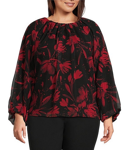 Calvin klein plus size blouses hotsell