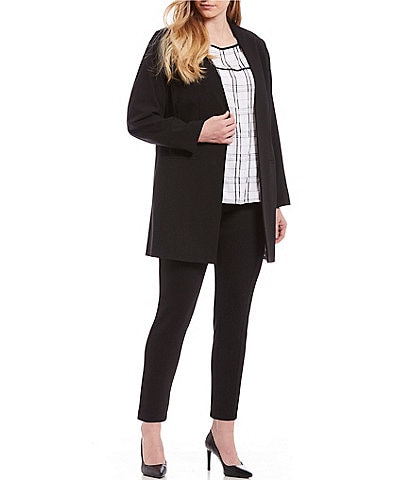 Calvin Klein Plus Size Roll Sleeve Jacket & Compression Pants