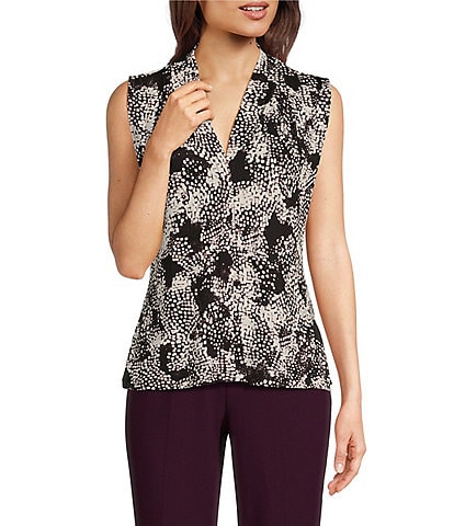 Calvin Klein Printed Jersey V-Neck Sleeveless Cami Top