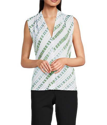 Calvin Klein Printed Matte Jersey V-Neck Sleeveless Cami