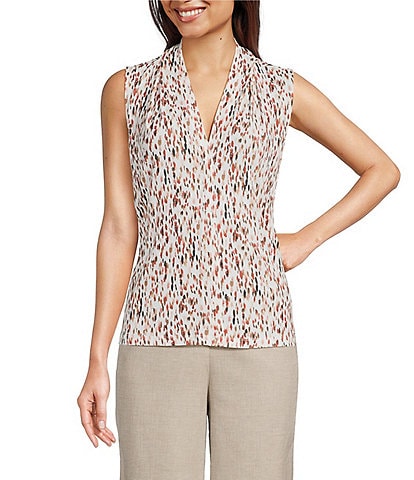 Calvin Klein Printed V-Neck Sleeveless Cami Top