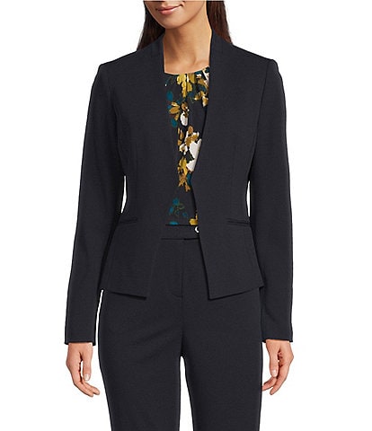 Calvin Klein Scuba Crepe Open Front Jacket