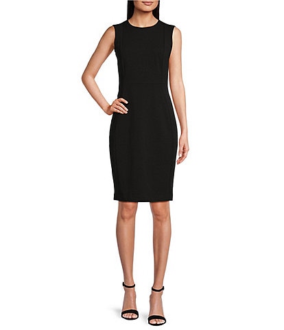 calvin klein black dress with white trim