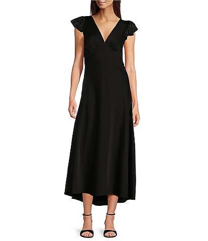 Calvin Klein Mesh Novelty Asymmetrical Hemline Long Sleeve Sheath Dress