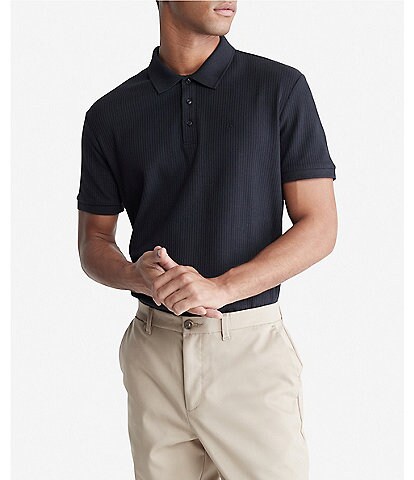 Calvin Klein Short Sleeve Drop Needle Knit Polo Shirt