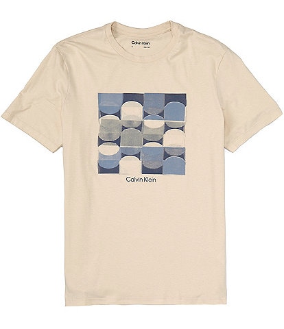 Calvin Klein Short Sleeve Geometric Screen Print Logo T-Shirt