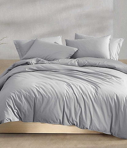 Calvin Klein Solid Washed Percale Comforter Mini Set