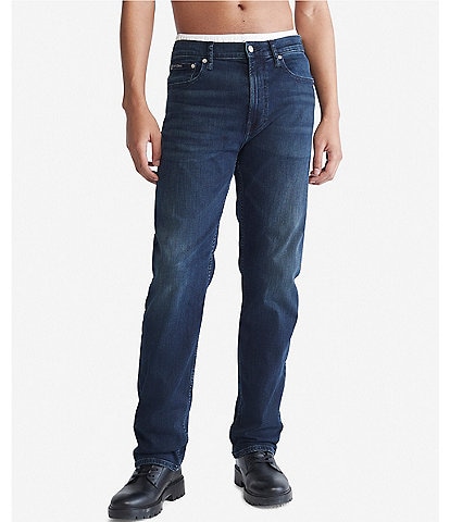 Calvin Klein Standard Straight Fit Stretch Denim Jeans