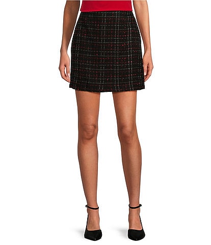 Calvin Klein Tweed A-line Mini Skirt