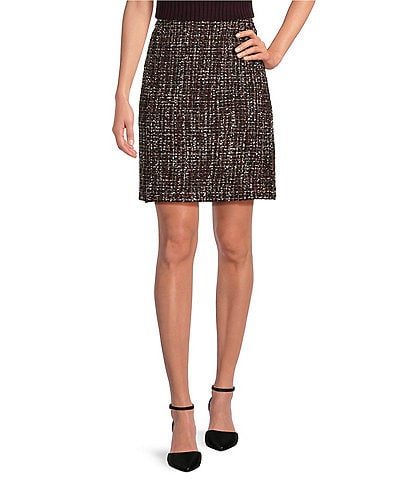 Calvin Klein Coordinating Tweed A-Line Short Skirt