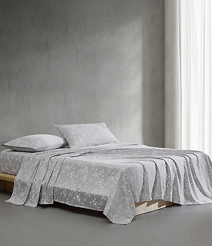 Calvin Klein White Flowers 300-Thread Count Sateen Sheet Set