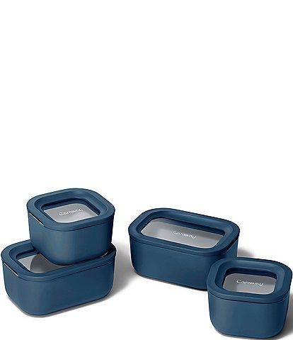 Caraway Mini Ceramic-Coated Glass Food Storage Set