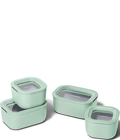 Caraway Mini Ceramic-Coated Glass Food Storage Set