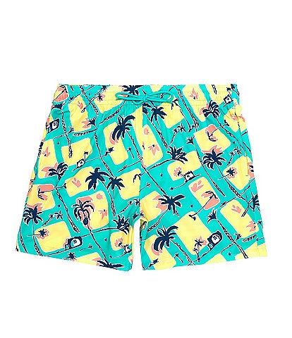 Caribbean Big & Tall Abstract 6#double; Inseam Swim Trunks