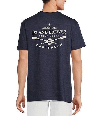 Caribbean Big & Tall Island Brewer Short Sleeve Graphic T-Shirt