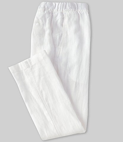 Caribbean Big & Tall Linen Flat Front Woven Pants
