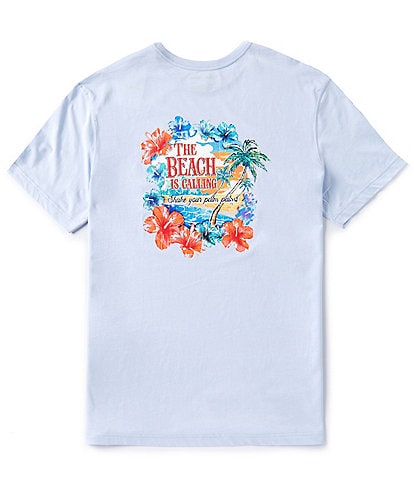 Caribbean Big & Tall Palm Short Sleeve Graphic T-Shirt