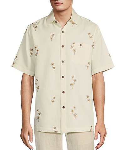 Caribbean Big & Tall Relaxed Fit Palm Valley Short Sleeve Woven Shirt