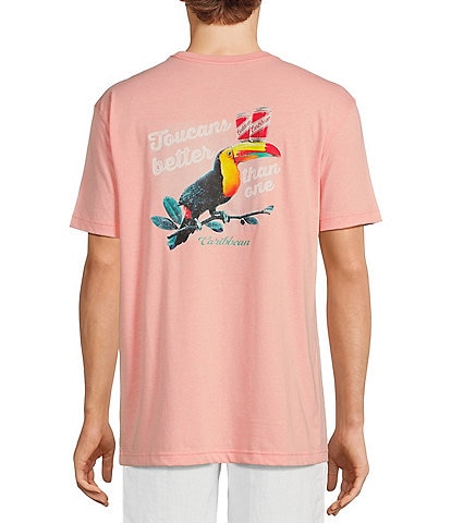 Caribbean Big & Tall Toucan Short Sleeve Graphic T-Shirt