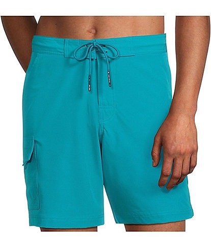 Caribbean Coastal Cargo 8" Inseam Solid Swim Trunks