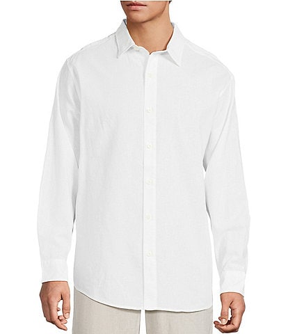 Caribbean Coastal Linen Flat Front Pants