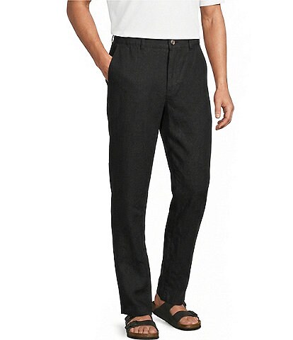 Caribbean Coastal Linen Flat Front Pants