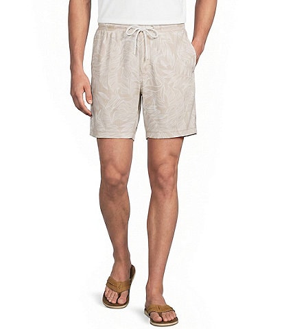 Caribbean Floral Print 7#double; Inseam Shorts