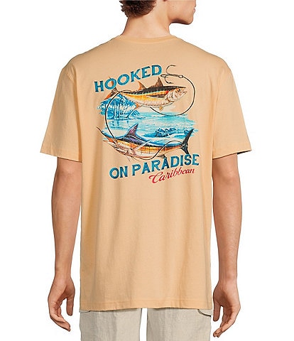 Caribbean Hooked Fish Short Sleeve Graphic T-Shirt