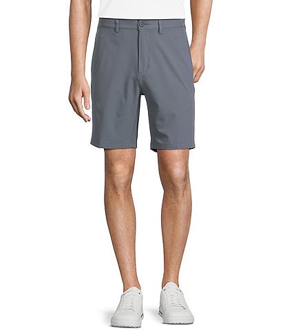 Caribbean Isle Breeze Flat Front Performance Stretch 8" Inseam Shorts