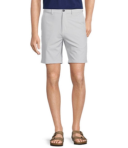 Caribbean Isle Breeze Flat Front Performance Stretch 8#double; Inseam Shorts