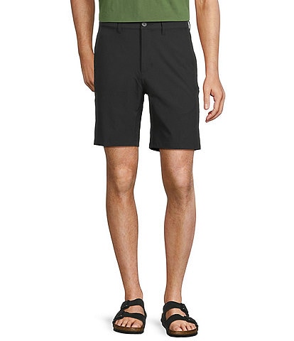 Caribbean Isle Breeze Flat Front Performance Stretch 8" Inseam Shorts