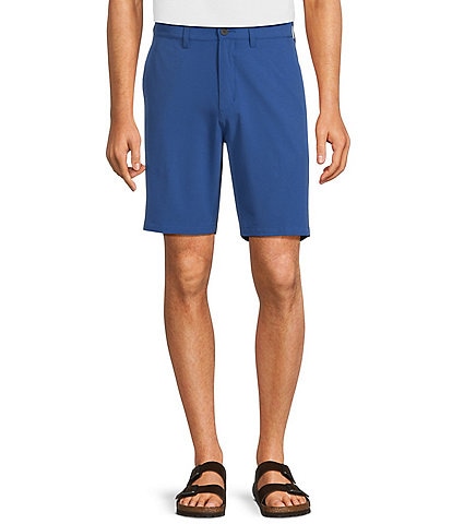 Caribbean Isle Breeze Flat Front Performance Stretch 9#double; Inseam Shorts