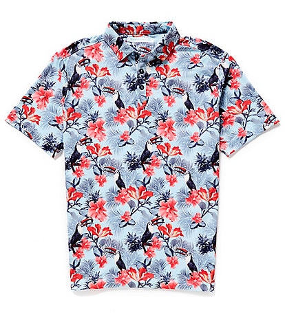 Caribbean Floral Men's Casual Polo Shirts | Dillard's