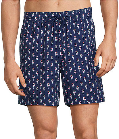Caribbean Mini Flamingo 6#double; Cabana Swim Trunks