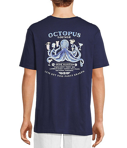 Caribbean Octopus Party Short Sleeve Graphic T-Shirt