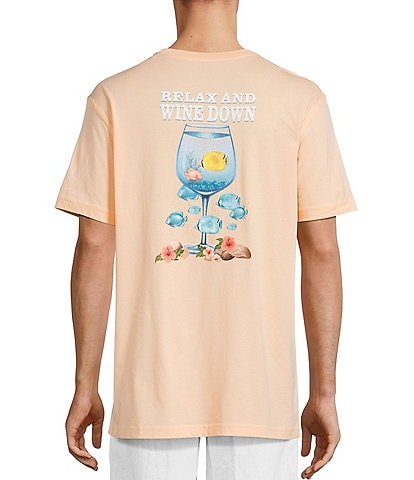Caribbean Relax and Winedown Short Sleeve Graphic T-Shirt