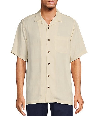 Caribbean Textured Short Sleeve Woven Shirt