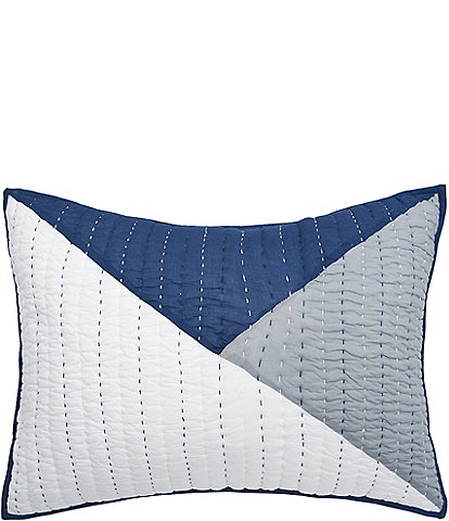 carol & frank Asymmetrical Modern Diamond Pattern Colorblock Standard Pillow Sham