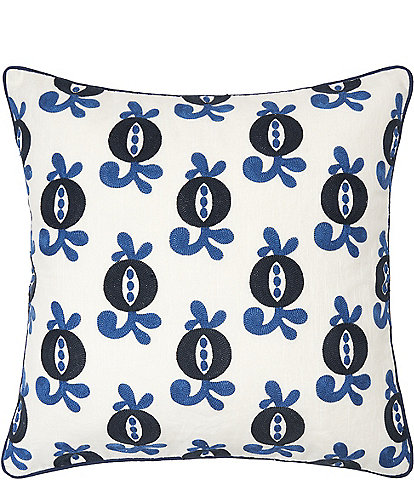 carol & frank Georgie Chain-Stitch Apple Pattern Embroidered Decorative Pillow