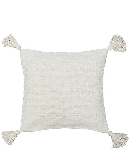 carol & frank Hodges Tassel Woven Cotton Throw Pillow