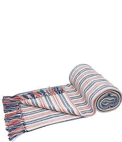 carol & frank Southwestern Stripe Tassel Cotton Chenille Hugo Throw Blanket