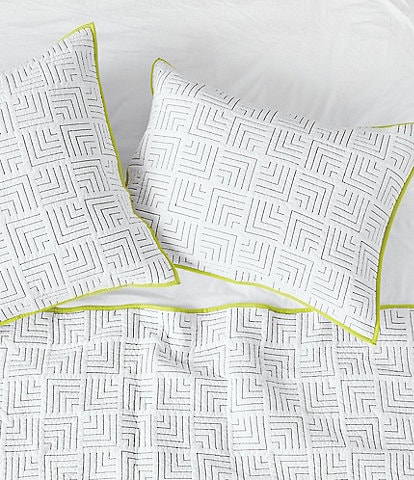 carol & frank Spencer Labryinth Square Quilted Standard Pillow Sham