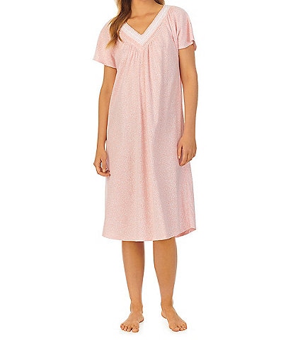 Aqua Geo Cotton Short Nightgown – Carole Hochman