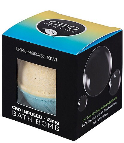 CBD for Life CBD Infused Bath Bomb - Lemongrass Kiwi