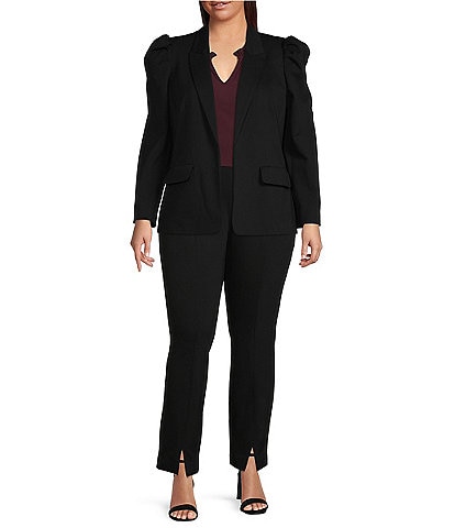 Calvin Klein Plus Size Long Sleeve 2-Button Suit Jacket & Plus Size Classic  Fit Straight Leg Pants