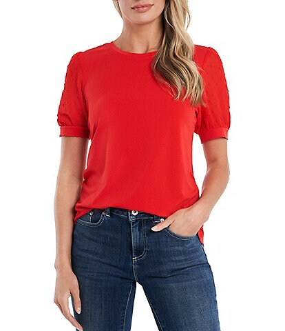womans red shirt